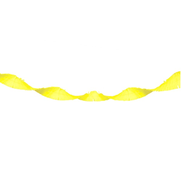 Crepe slinger neon geel 18 meter