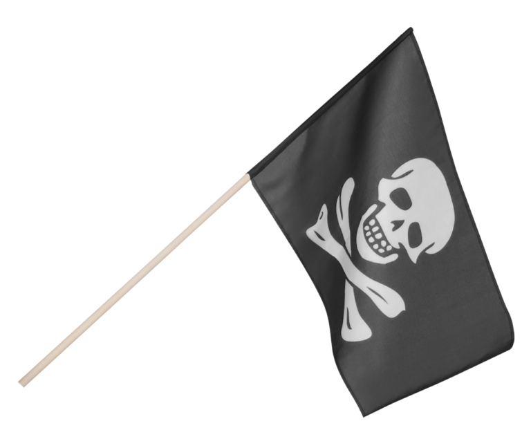 piratenvlag stof op stok