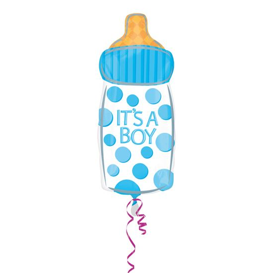 Folieballon fles It's a boy 58cm