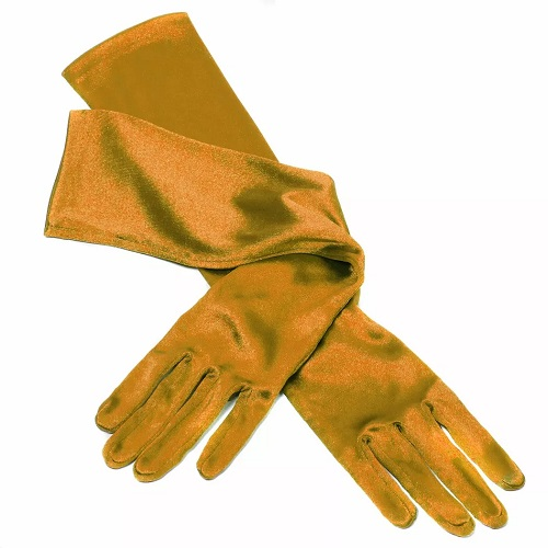Handschoenen goud elastisch 48cm