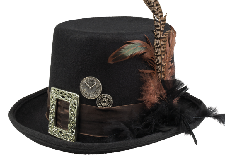 Steampunk hoed Plumepunk