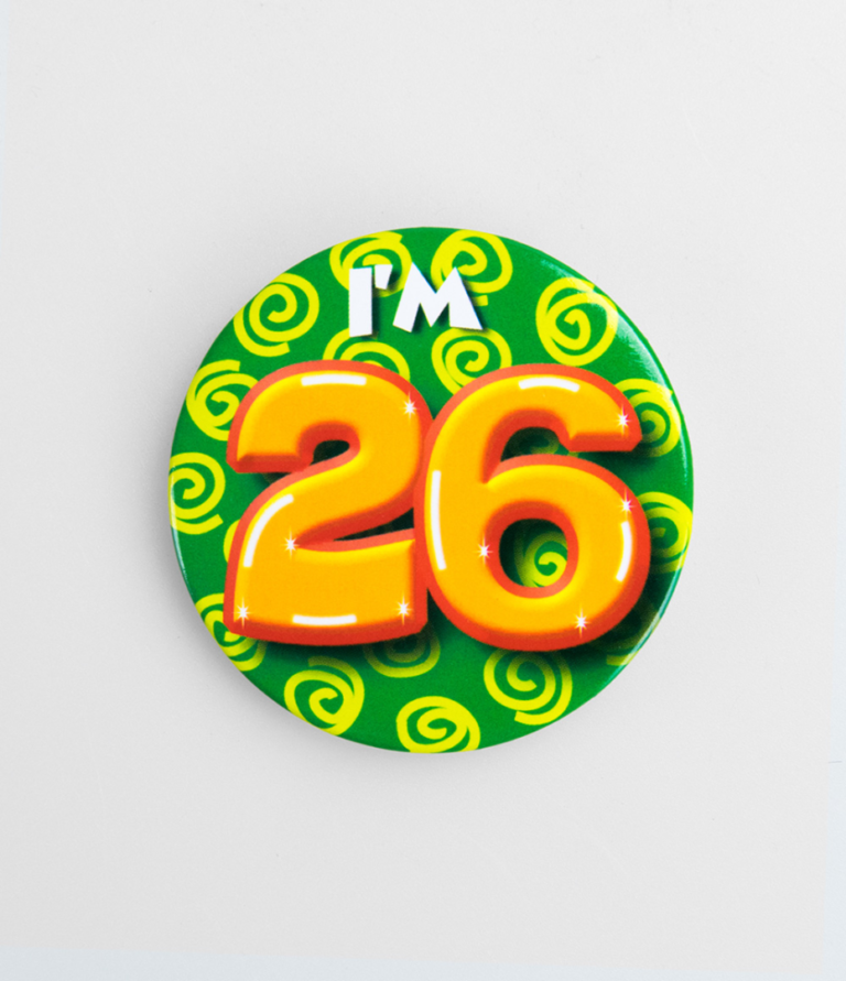 Button 26 jaar