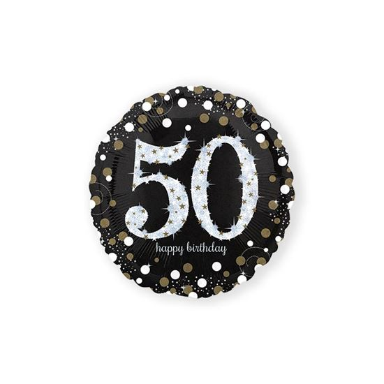 Folieballon sparkling 50 jaar gold 46cm