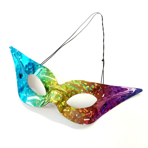 Oogmasker vogelmodel hologram regenboog