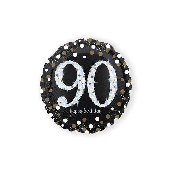 Folieballon sparkling gold 90 jaar