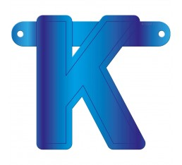 Letterslinger letter K blauw