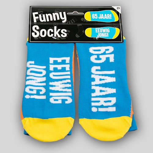 Funny socks 65 jaar