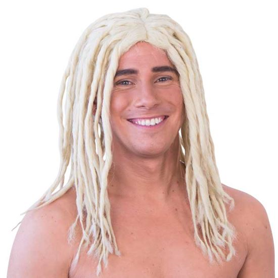 Dreadlock pruik blond