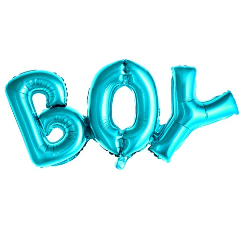 Folieballon boy blauw 67x29cm