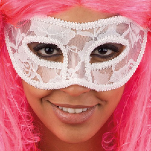 Oogmasker kant wit