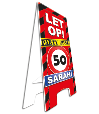 Warning sign 50 Sarah