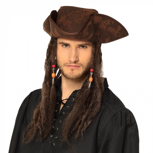 Piratenhoed met haar