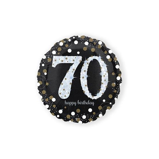 Folieballon sparkling 70 jaar gold 46cm