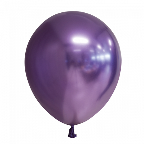 Ballonnen paars chrome 10 stuks