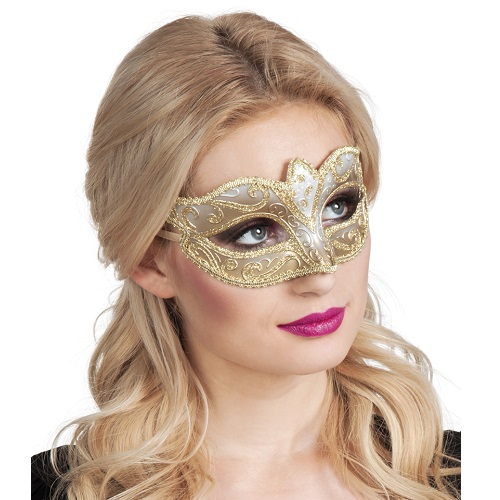 Oogmasker Felina goud