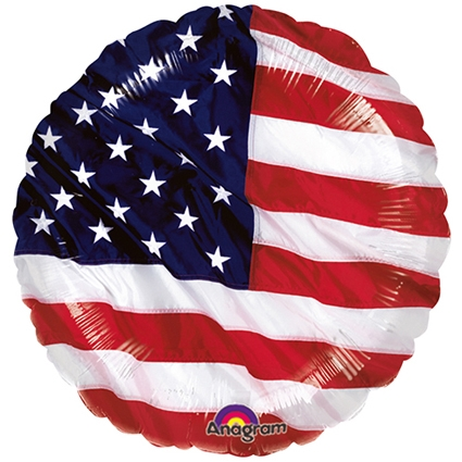 Folieballon Amerikaanse vlag 43cm