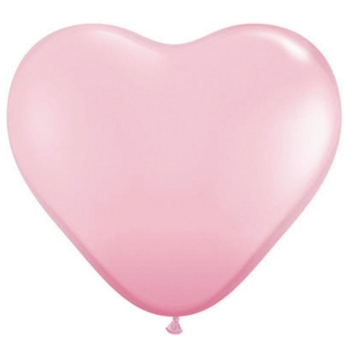 Hart ballonnen roze 40cm 6 stuks