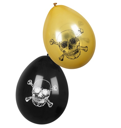 Ballonnen golden pirate 6 stuks