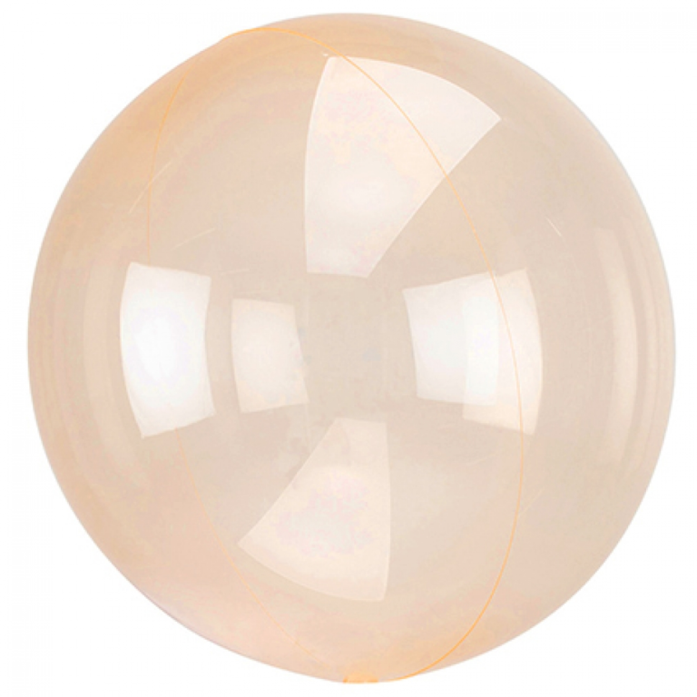 Folieballon crystal clearz orange 50cm