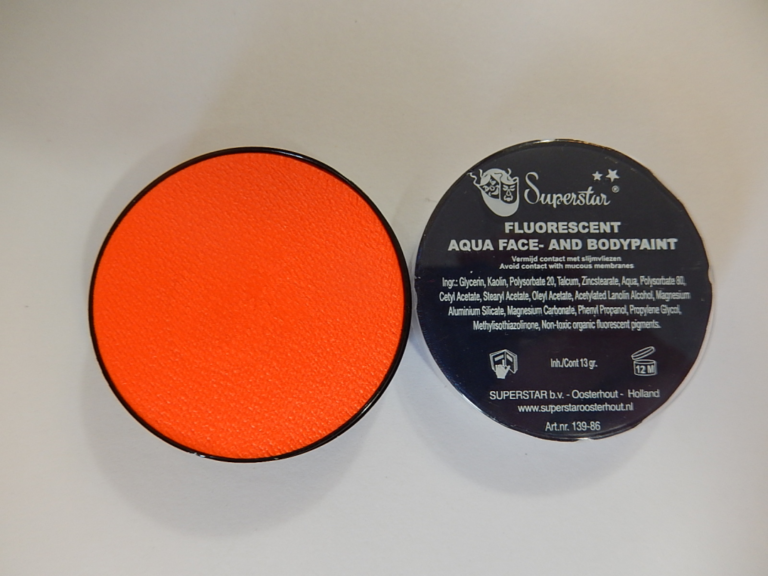 Aqua fluor UV schmink klein oranje