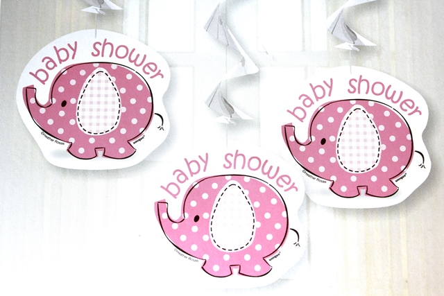 Hangdeco babyshower roze 3st