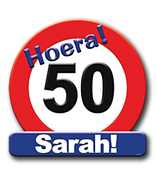 Deurbord verkeersbord 50 Sarah