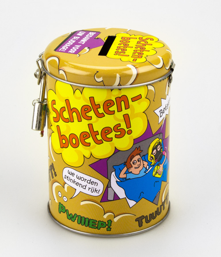 Spaarpot scheten boetes