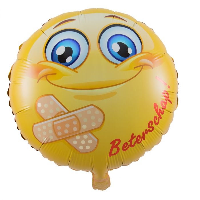 Folieballon beterschap smiley 45cm