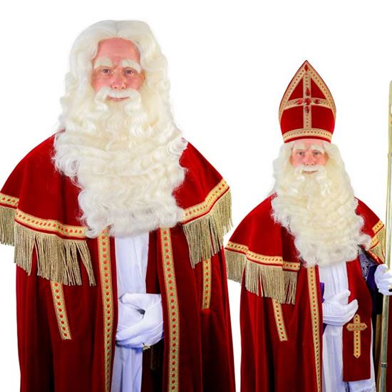 niet voldoende mogelijkheid Gangster Sinterklaas baard + pruik TV buffelhaar type JW 104