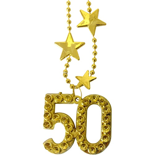 Ketting goud met sterren 50 jaar