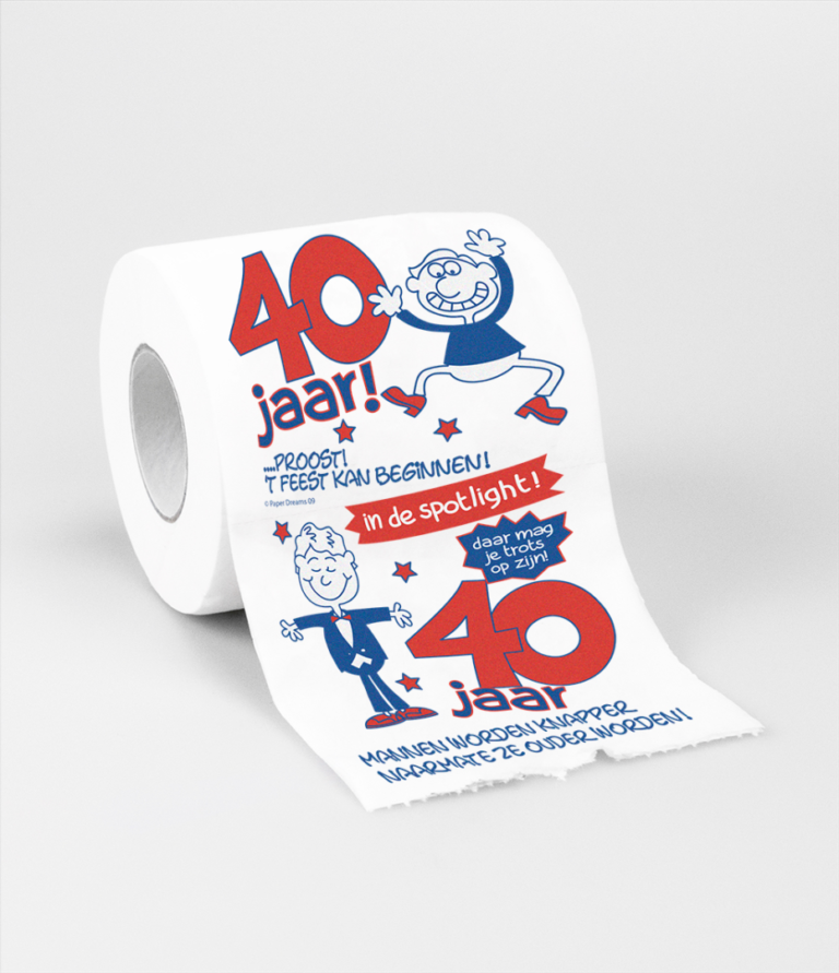 Toiletpapier 40 jaar man