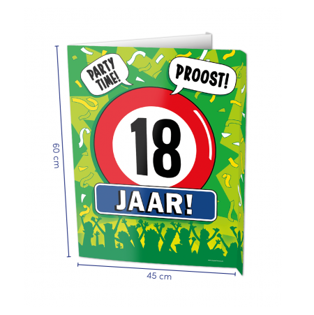 Window sign 18 jaar