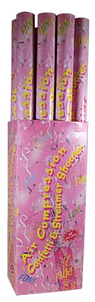 Confetti shooter groot 80 cm wit