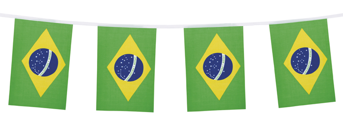 Vlaggenlijn Brazilie 4 meter