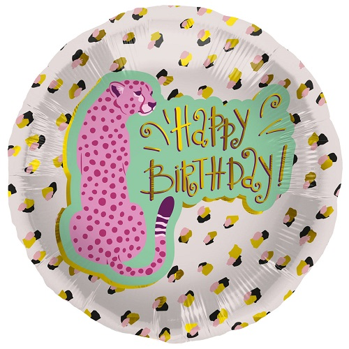 Folieballon Birthday Panther 45cm