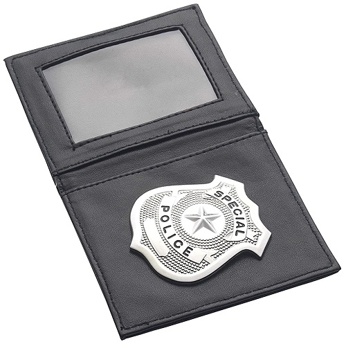 Politie badge in portemonnee