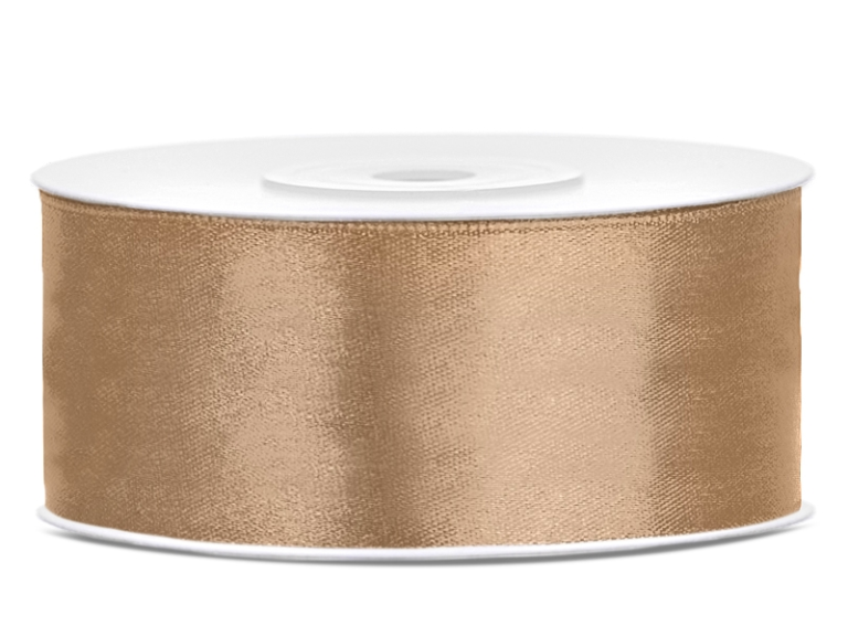 Satijnen lint 25mm goud