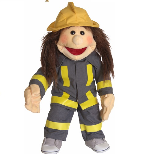 Kleding set voor handpop 65cm Brandweer