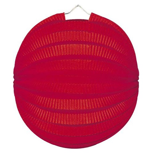 Lampion bol rood 23cm