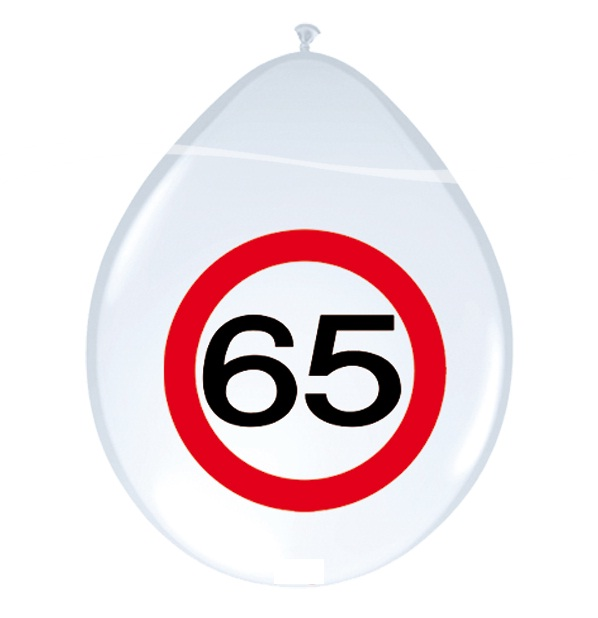 Ballonnen 65 jaar verkeersbord