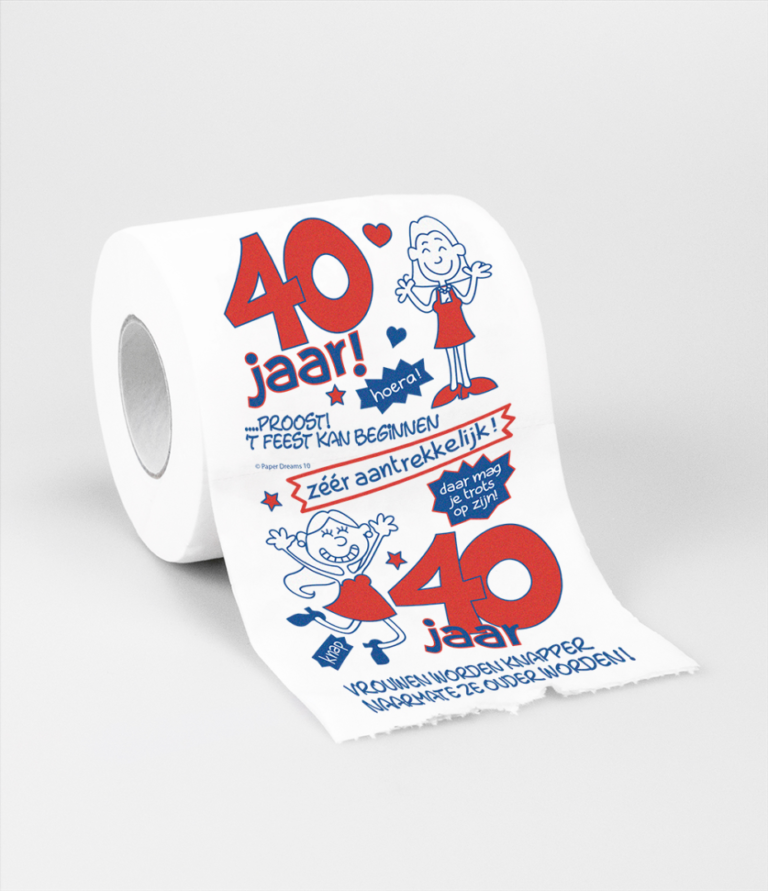 Toiletpapier 40 jaar vrouw