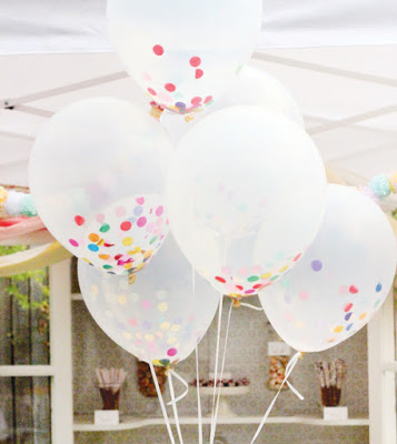 Helium ballon met confetti 12"