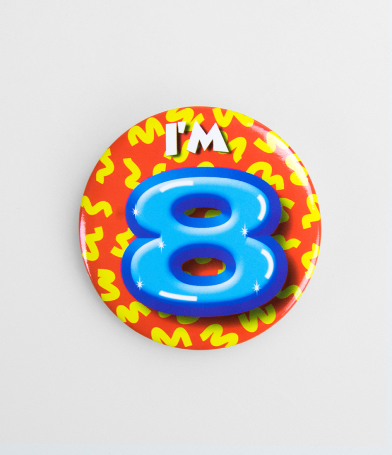 Button 8 jaar