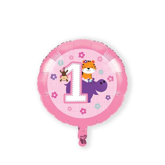 Folieballon one is fun girl 46cm