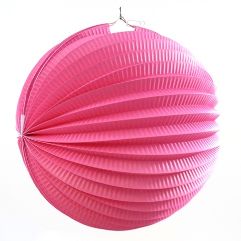 Lampion bol roze 23cm