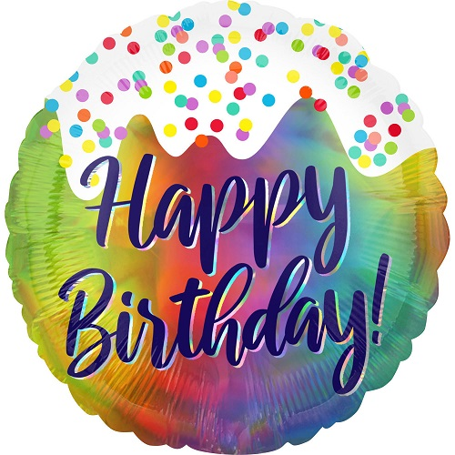 Folieballon Frosted Happy Birthday 45cm
