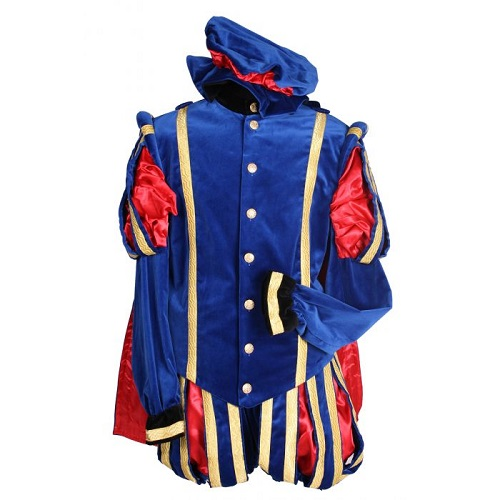 Pietenpak Malaga luxe met cape blauw/rood