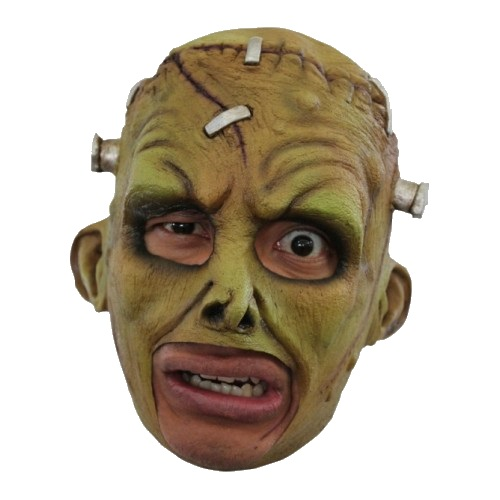 Ghoulish masker Frankenstein met open mond