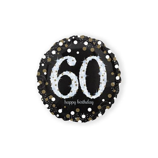 Folieballon sparkling 60 jaar gold 46cm