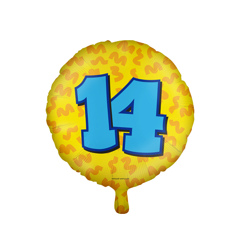 Folieballon happy 14 jaar